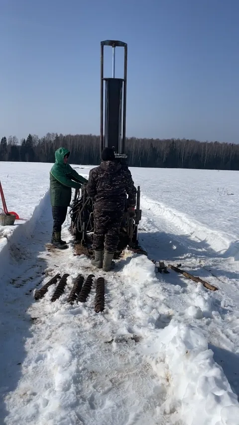 Буровые работы зимой